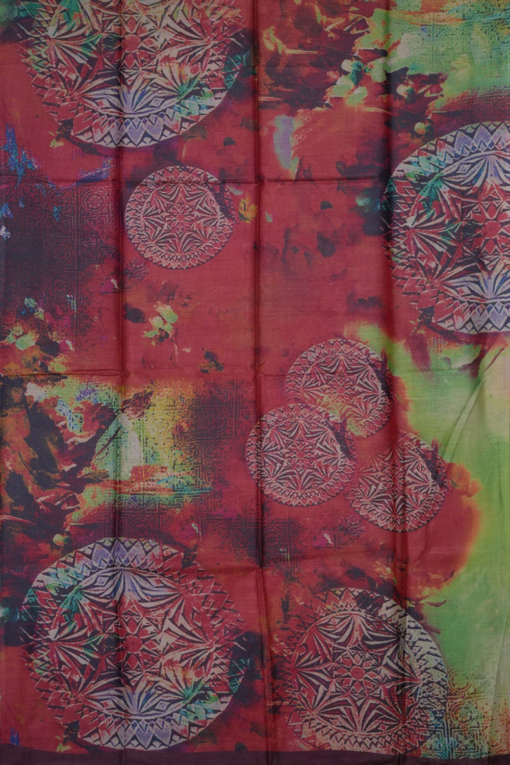 Image of Aesthetic Printed Tussar Saree